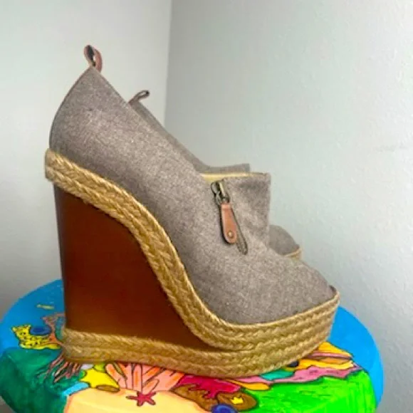 Christian Louboutin Wool Wedges - Picture 2 of 5